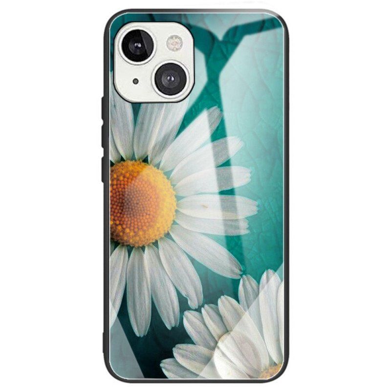 Etui do iPhone 14 Kwiaty Ze Szkła Hartowanego