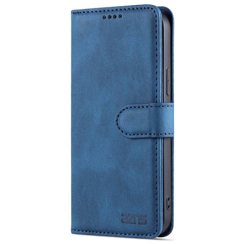 Etui Folio do iPhone 14 Stylizacja Skóry Azns