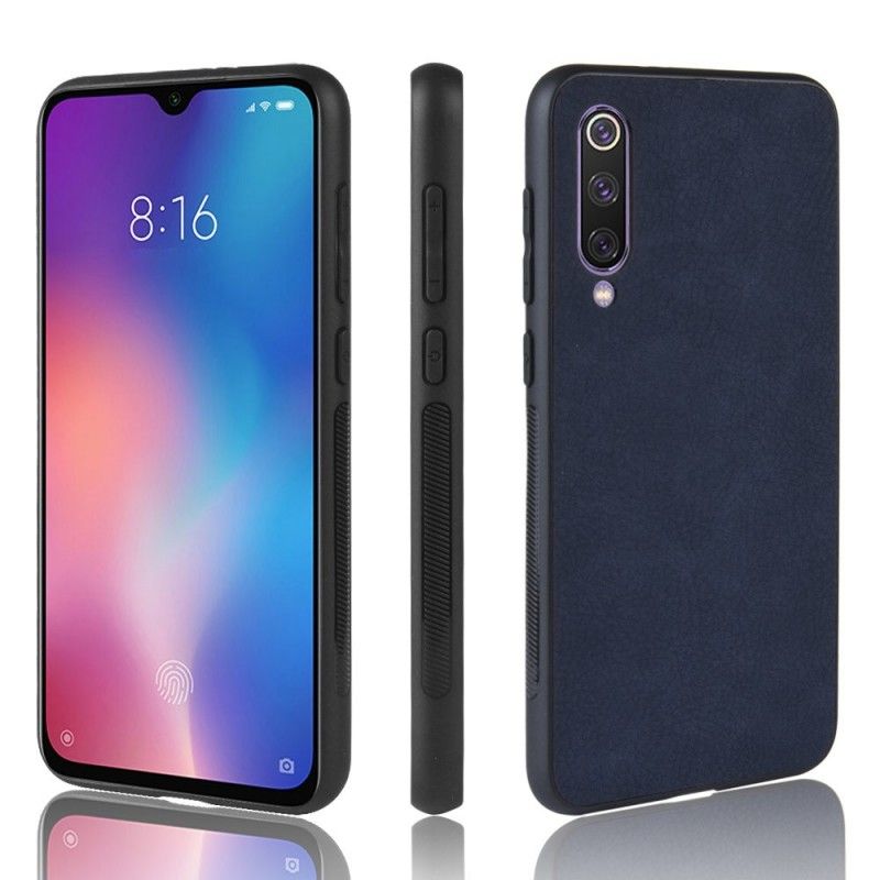 Etui Xiaomi Mi 9 SE Ciemnoniebieski Realistyczny Efekt Skóry