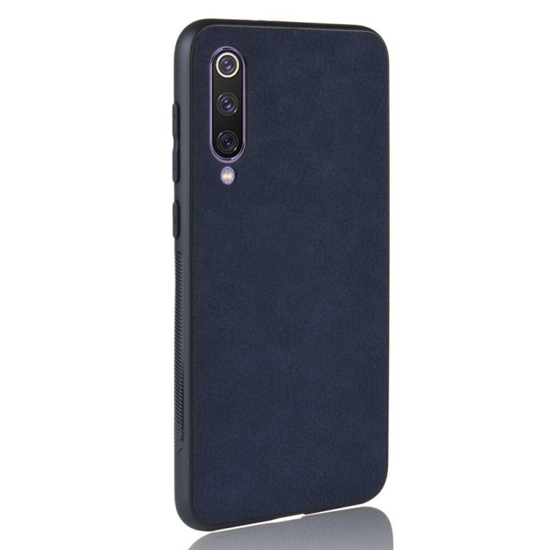 Etui Xiaomi Mi 9 SE Ciemnoniebieski Realistyczny Efekt Skóry