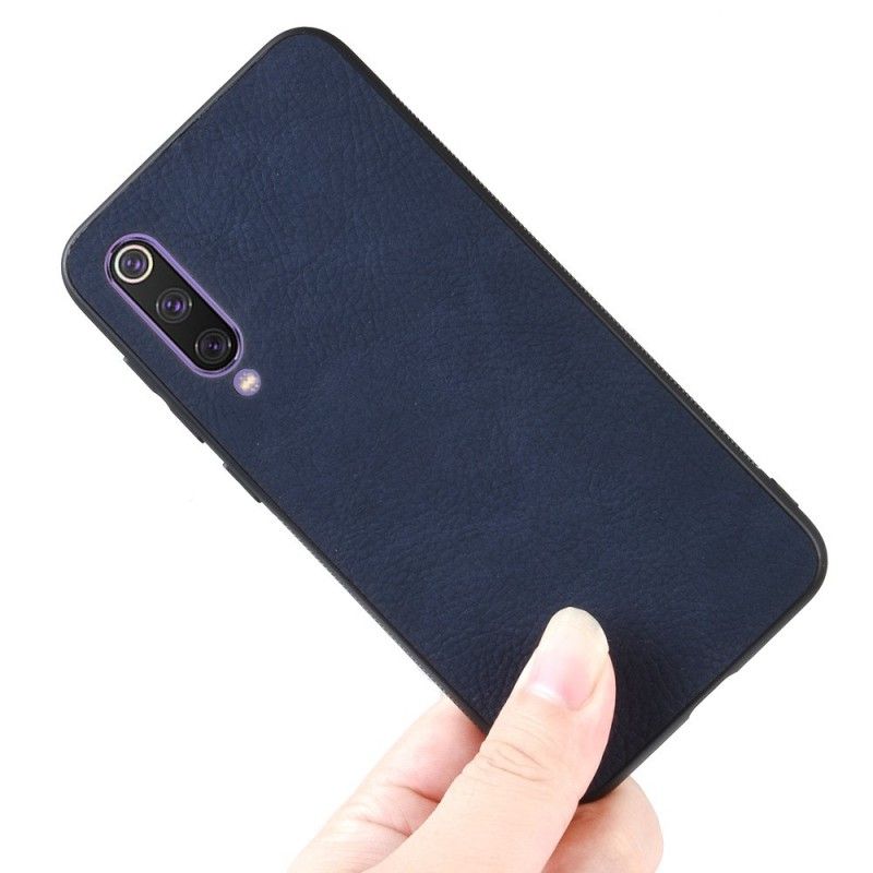 Etui Xiaomi Mi 9 SE Ciemnoniebieski Realistyczny Efekt Skóry