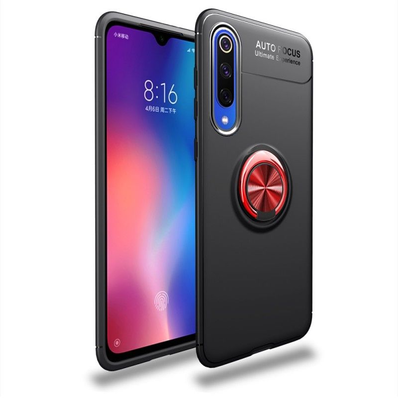 Etui Xiaomi Mi 9 SE Czerwony Czarny Pierścień Obrotowy