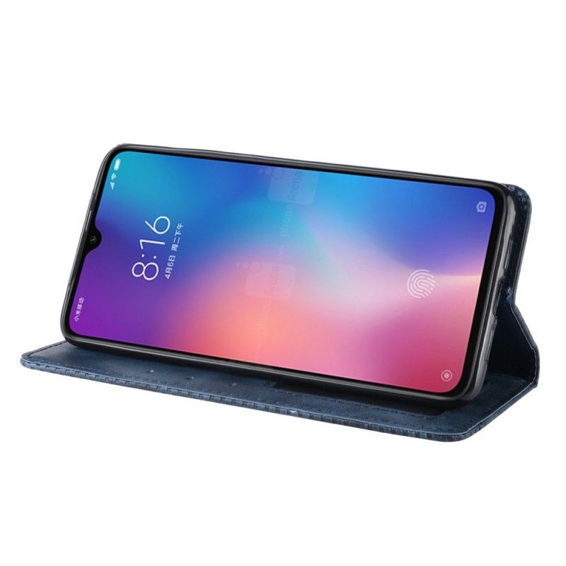 Flip Kotelot Xiaomi Mi 9 SE Granatowy Czarny Efekt Matowej Skóry