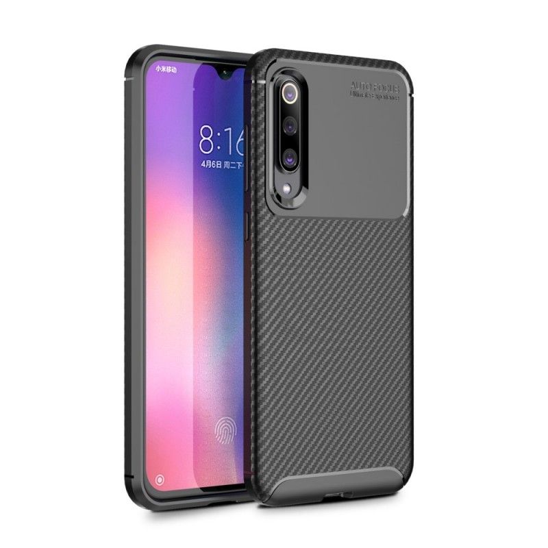 Futerały Xiaomi Mi 9 SE Brązowy Ciemnoniebieski Etui na Telefon Elastyczna Tekstura Włókna Węglowego