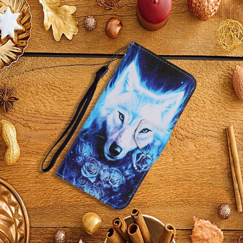 Etui Folio Samsung Galaxy A32 5G Biały Wilk