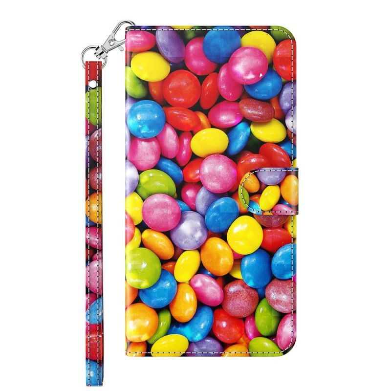 Etui Folio Samsung Galaxy A32 5G Cukierki Punktowe Z Paskiem Etui Ochronne