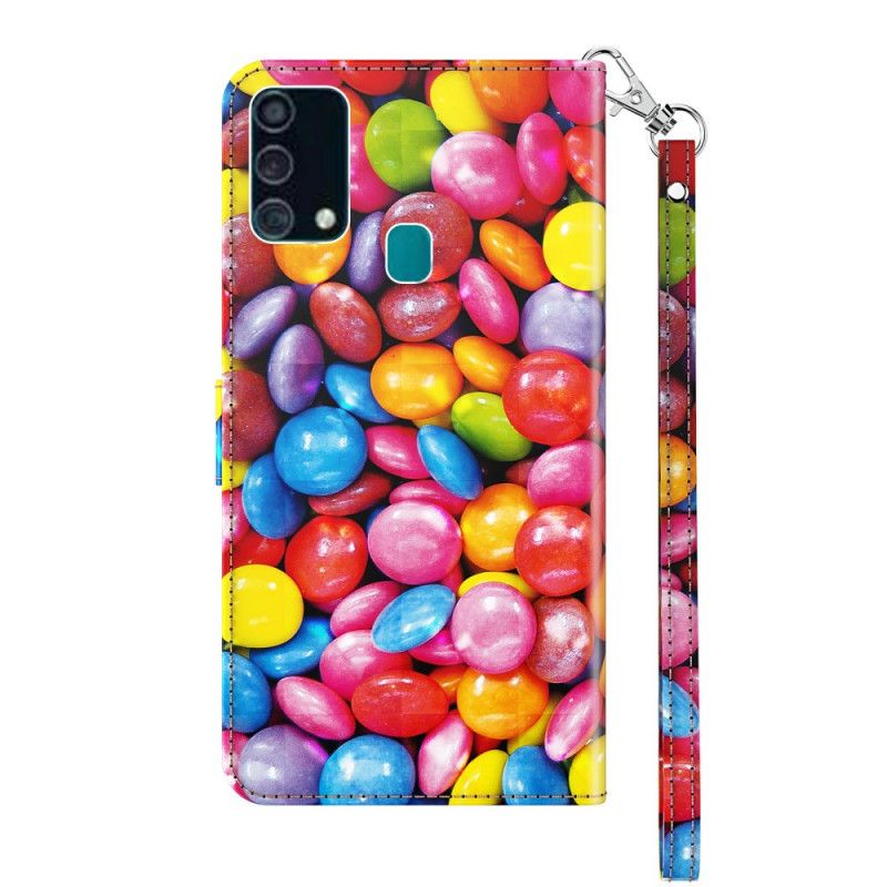 Etui Folio Samsung Galaxy A32 5G Cukierki Punktowe Z Paskiem Etui Ochronne