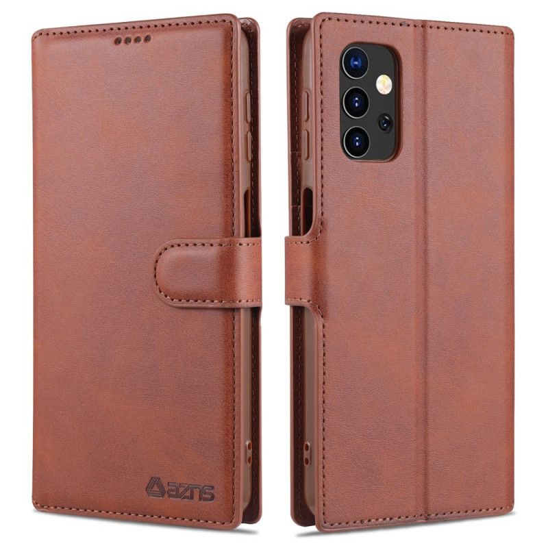 Etui Folio Samsung Galaxy A32 5G Czerwony Czarny Azns Retro Etui Ochronne