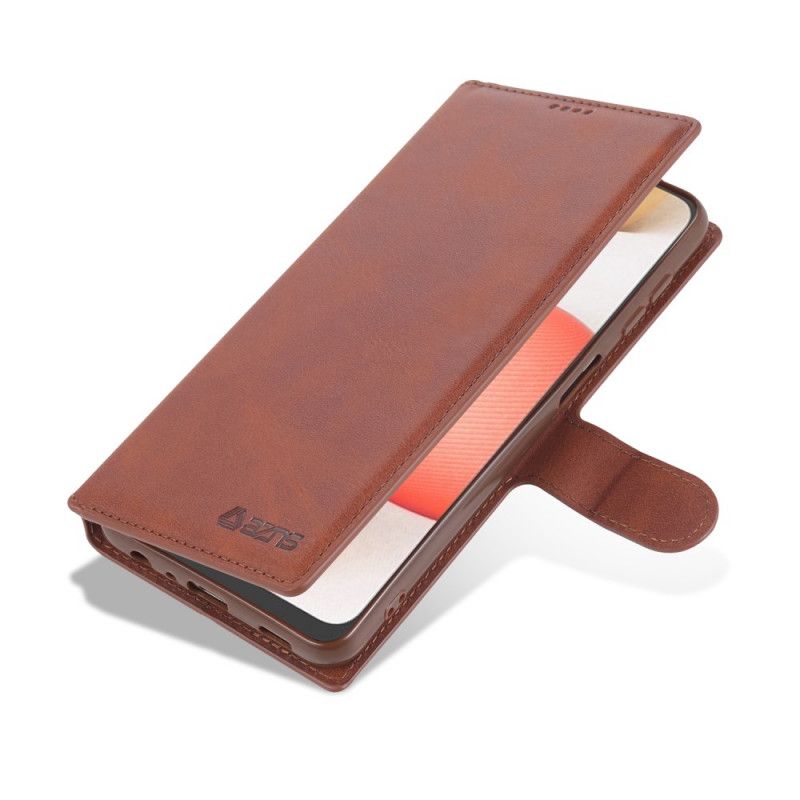 Etui Folio Samsung Galaxy A32 5G Czerwony Czarny Azns Retro Etui Ochronne