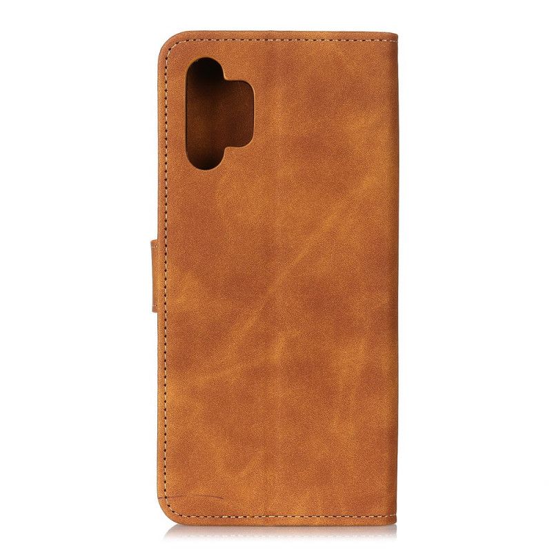 Etui Folio Samsung Galaxy A32 5G Czerwony Czarny Efekt Skóry Khazneh W Stylu Vintage Etui Ochronne