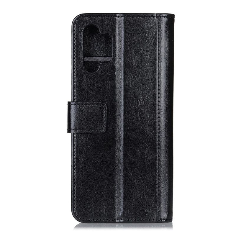 Etui Folio Samsung Galaxy A32 5G Czerwony Czarny Elegancja W Stylu Khazneh Ze Skóry