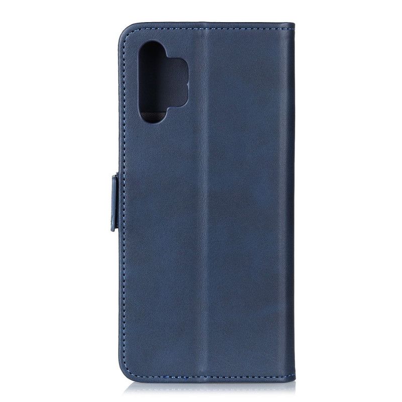 Etui Folio Samsung Galaxy A32 5G Czerwony Czarny Podwójna Klapa