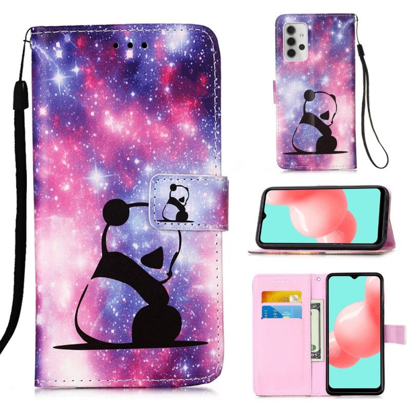 Etui Folio Samsung Galaxy A32 5G Galaktyczna Panda