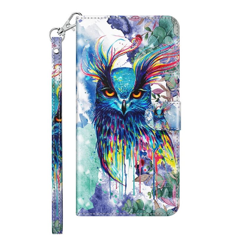 Etui Folio Samsung Galaxy A32 5G Jasny Ptak Akwarelowy Etui Ochronne