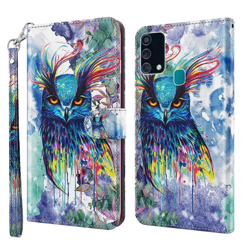 Etui Folio Samsung Galaxy A32 5G Jasny Ptak Akwarelowy Etui Ochronne