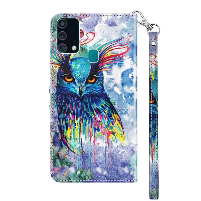 Etui Folio Samsung Galaxy A32 5G Jasny Ptak Akwarelowy Etui Ochronne