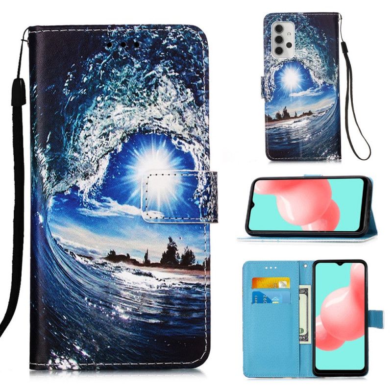 Etui Folio Samsung Galaxy A32 5G Kochaj Falę Etui Ochronne