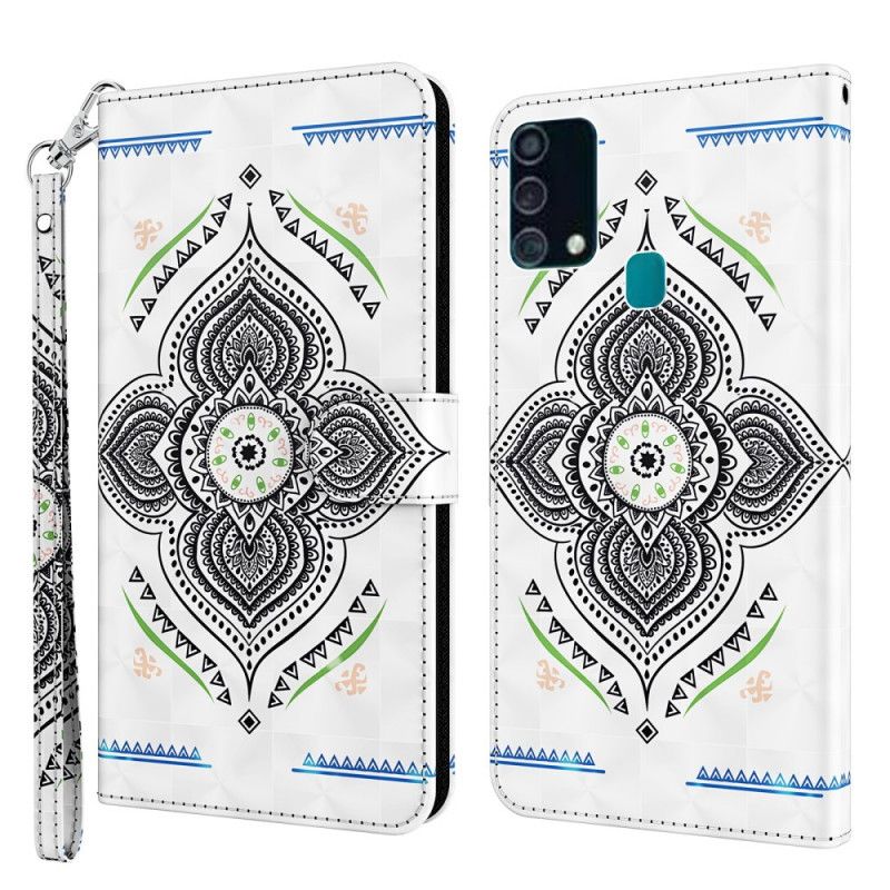 Etui Folio Samsung Galaxy A32 5G Mandala Z Punktami Świetlnymi Z Paskiem Etui Ochronne