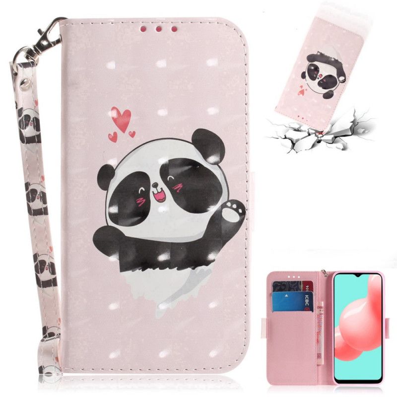 Etui Folio Samsung Galaxy A32 5G Miłość Pandy Ze Stringami Etui Ochronne