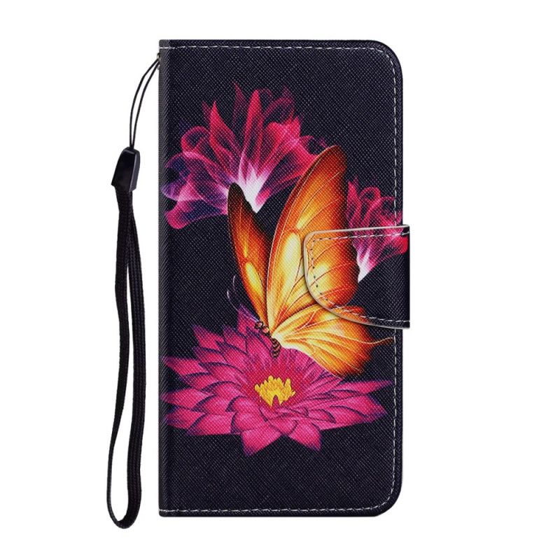 Etui Folio Samsung Galaxy A32 5G Motyl I Lotos Etui Ochronne