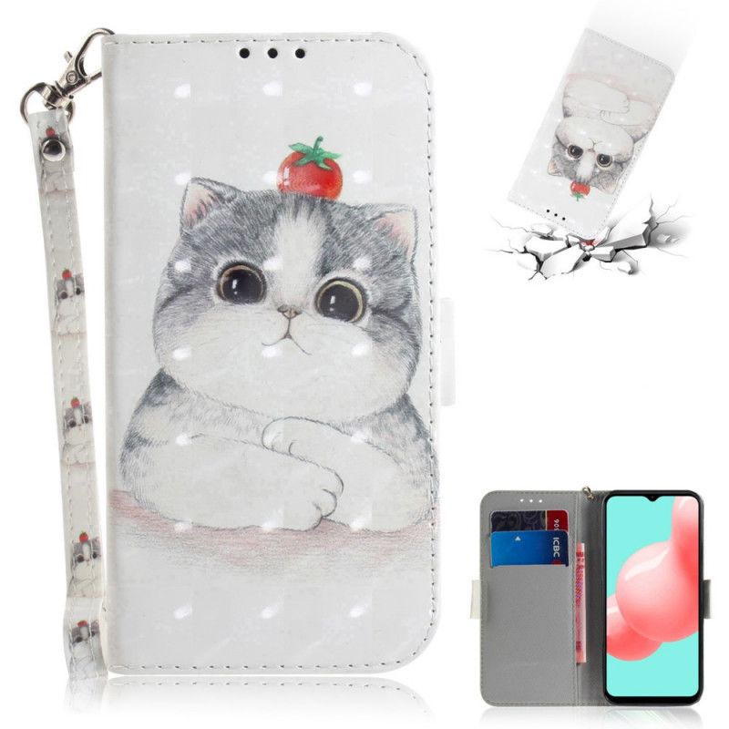 Etui Folio Samsung Galaxy A32 5G Pomidor Na Stringach Cat