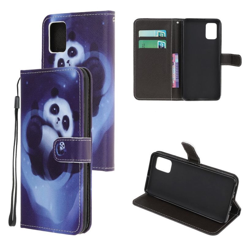 Etui Folio Samsung Galaxy A32 5G Przestrzeń Panda Ze Stringami Etui Ochronne