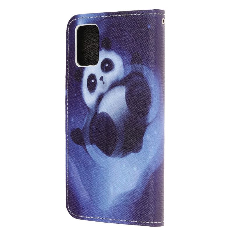 Etui Folio Samsung Galaxy A32 5G Przestrzeń Panda Ze Stringami Etui Ochronne