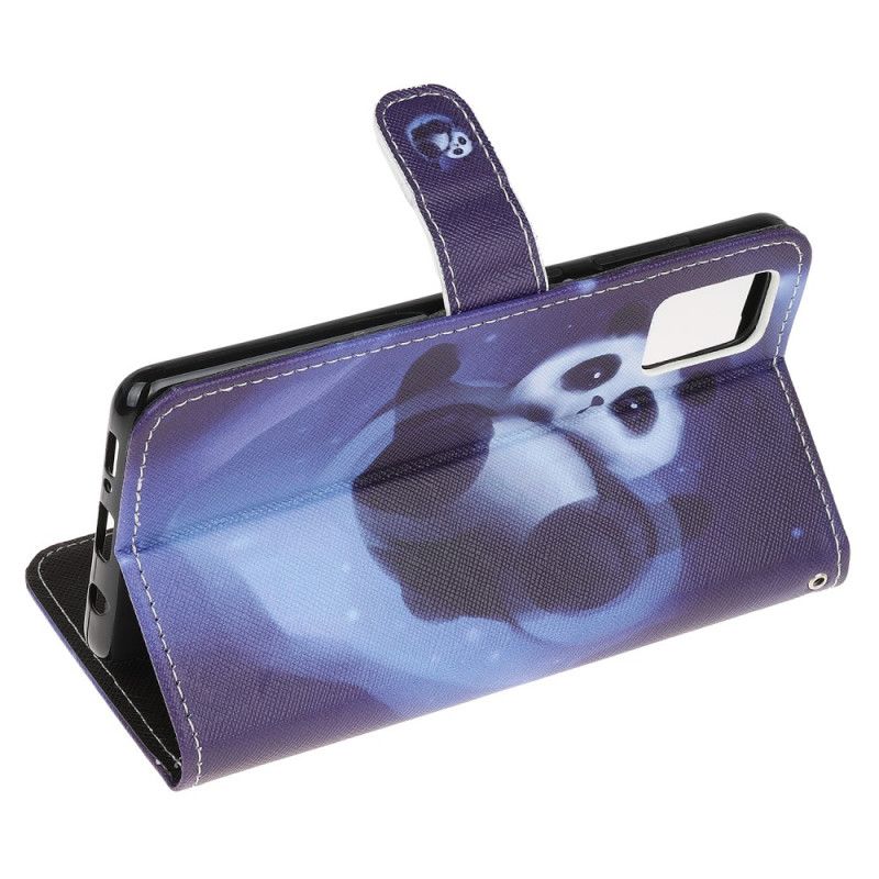 Etui Folio Samsung Galaxy A32 5G Przestrzeń Panda Ze Stringami Etui Ochronne