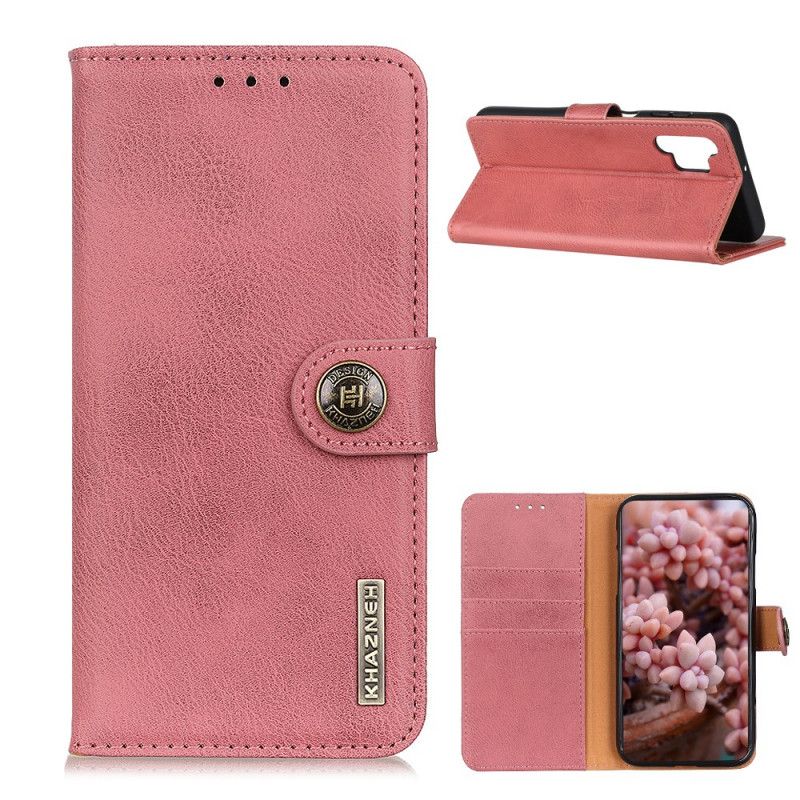 Etui Folio Samsung Galaxy A32 5G Szary Czarny Imitacja Skóry Khazneh