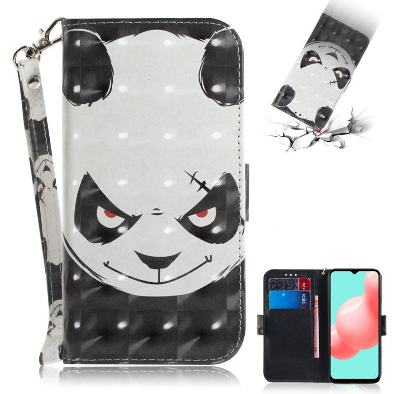 Etui Folio Samsung Galaxy A32 5G Wściekła Panda Ze Stringami