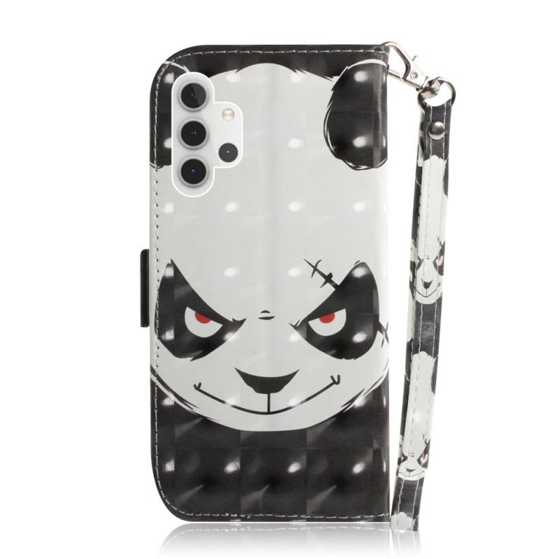 Etui Folio Samsung Galaxy A32 5G Wściekła Panda Ze Stringami