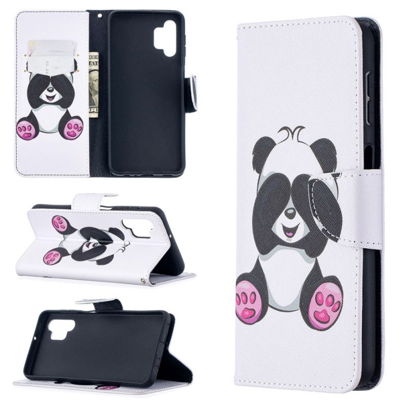 Etui Folio Samsung Galaxy A32 5G Zabawna Panda Etui Ochronne