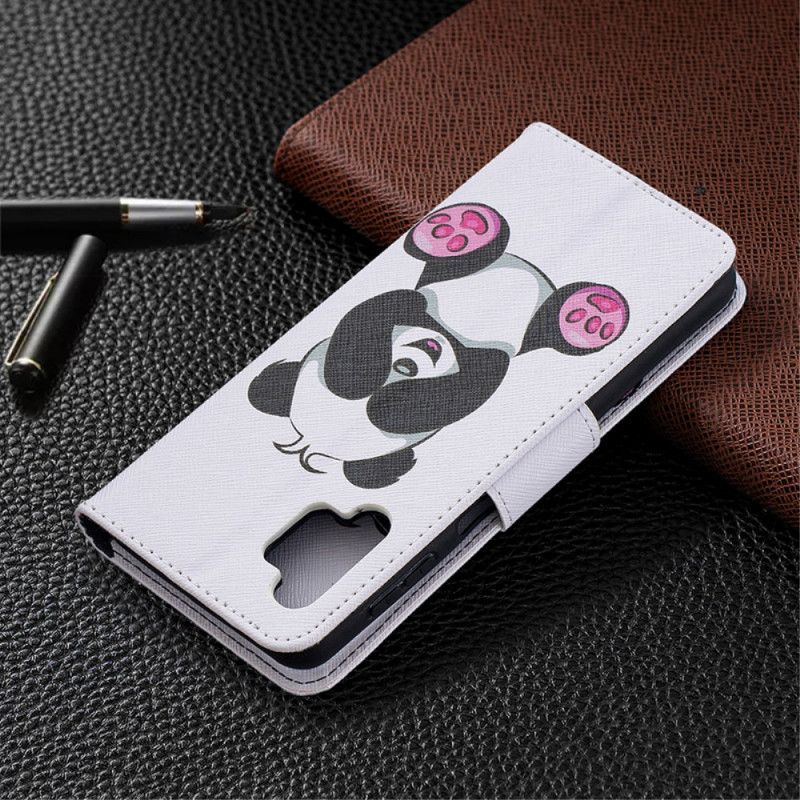 Etui Folio Samsung Galaxy A32 5G Zabawna Panda Etui Ochronne