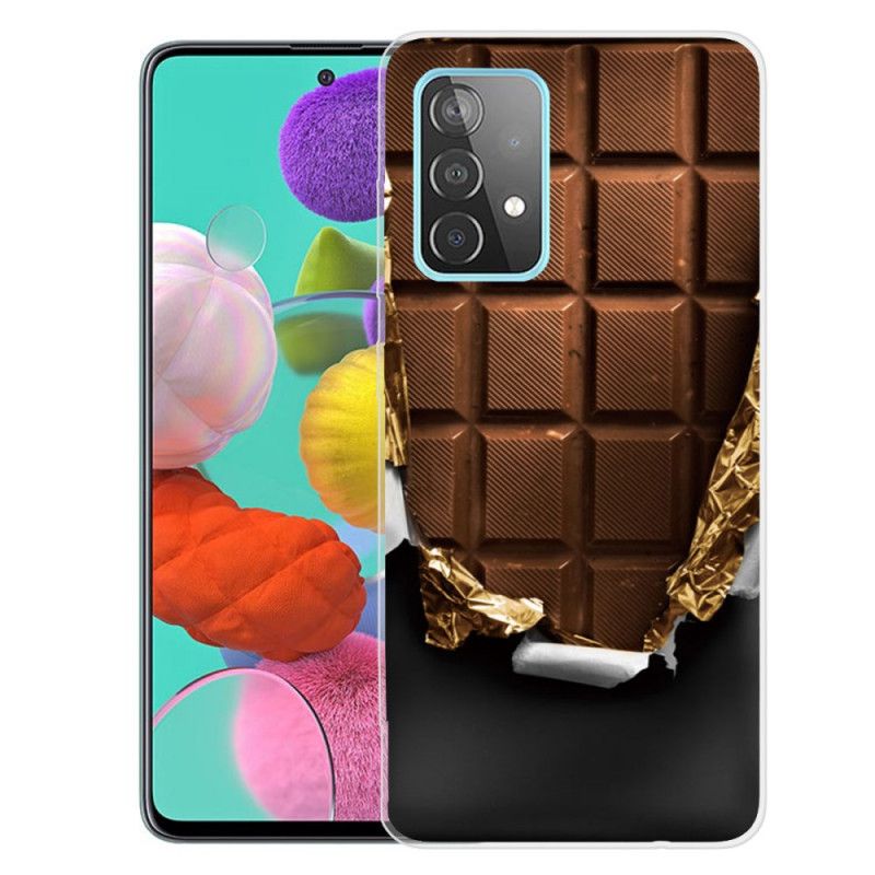 Etui Samsung Galaxy A32 5G Ciemnobrązowy Brązowy Elastyczna Czekolada Etui Ochronne