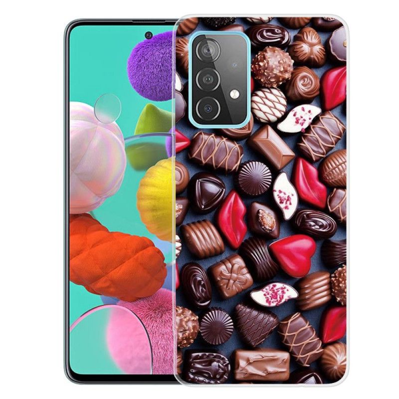 Etui Samsung Galaxy A32 5G Ciemnobrązowy Brązowy Elastyczna Czekolada Etui Ochronne