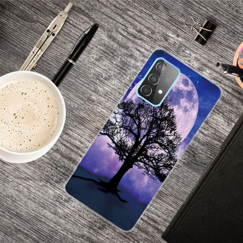 Etui Samsung Galaxy A32 5G Drzewo I Księżyc Etui Ochronne