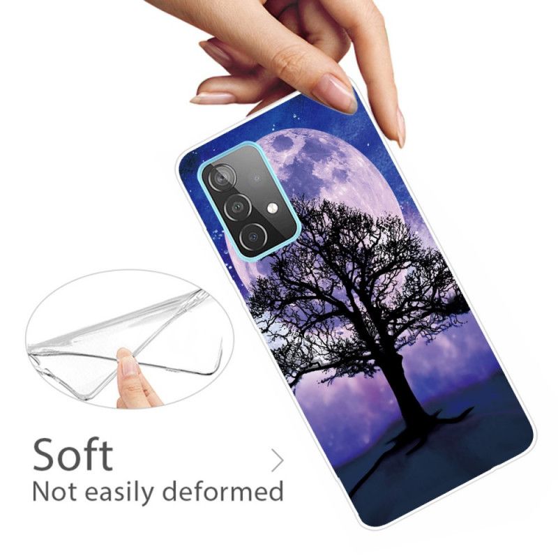 Etui Samsung Galaxy A32 5G Drzewo I Księżyc Etui Ochronne