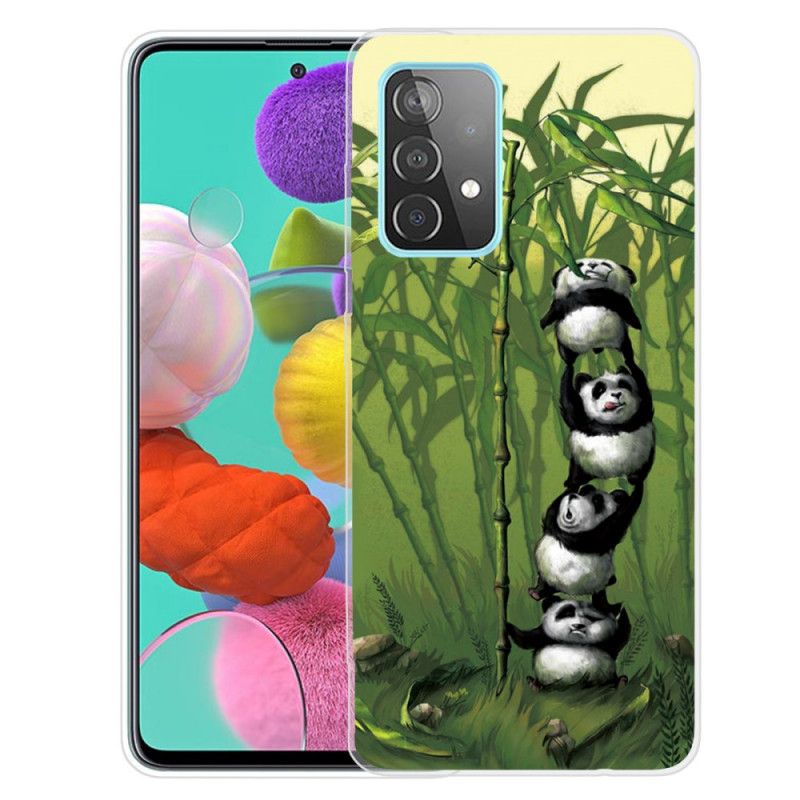 Etui Samsung Galaxy A32 5G Jasnoniebieski Zielony Kupa Pand