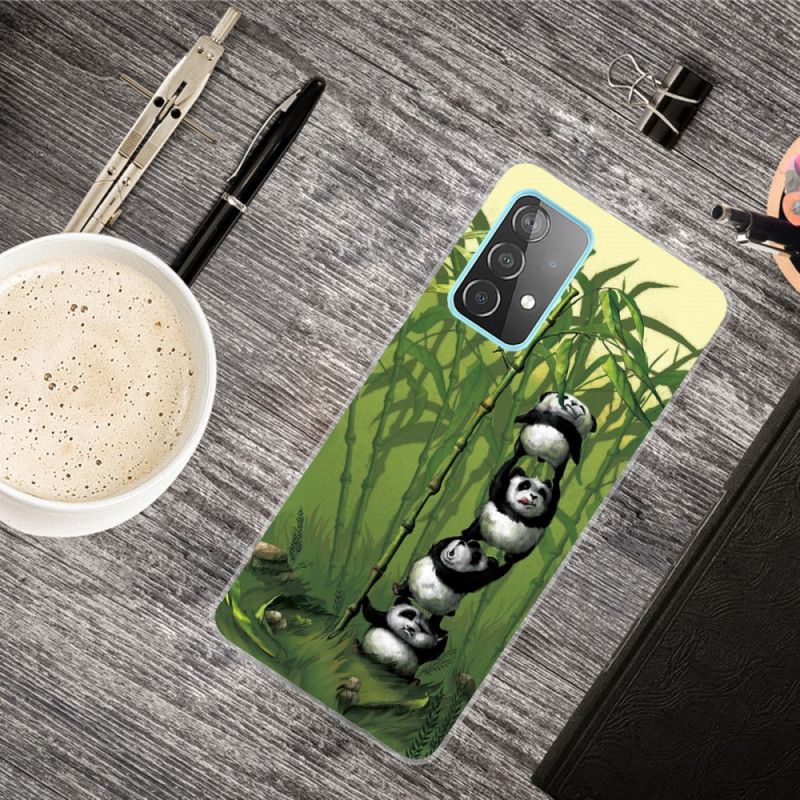 Etui Samsung Galaxy A32 5G Jasnoniebieski Zielony Kupa Pand