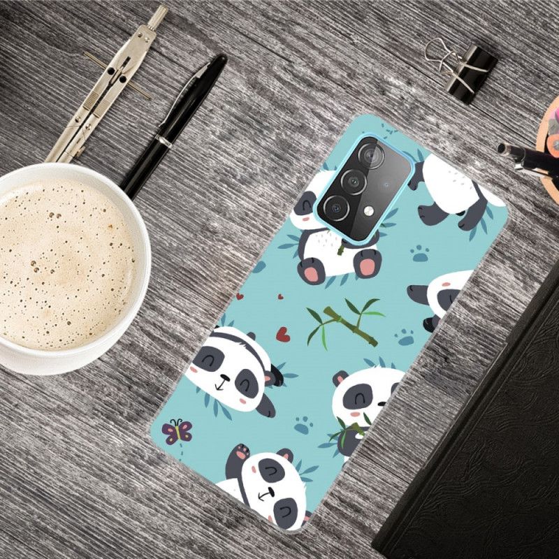 Etui Samsung Galaxy A32 5G Jasnoniebieski Zielony Kupa Pand