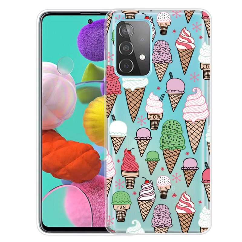 Etui Samsung Galaxy A32 5G Lody Śmietankowe Etui Ochronne