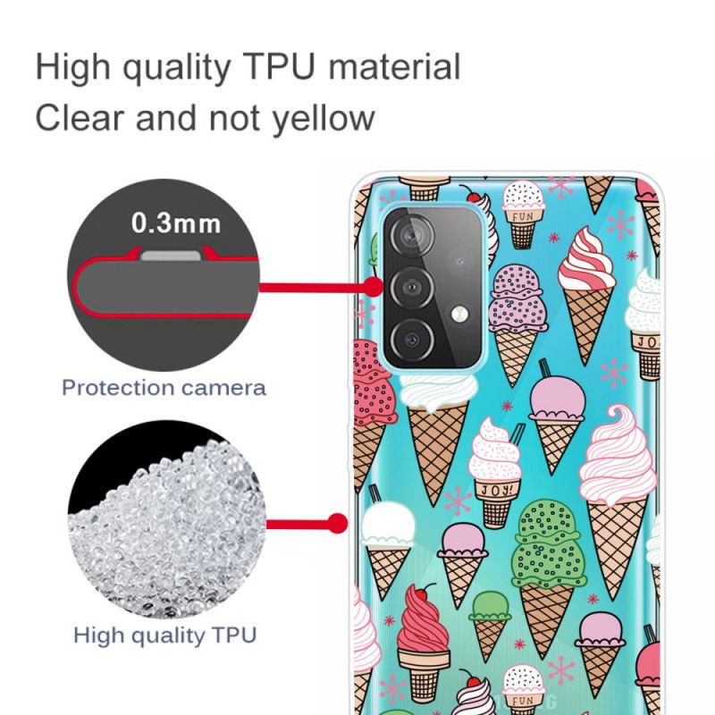 Etui Samsung Galaxy A32 5G Lody Śmietankowe Etui Ochronne