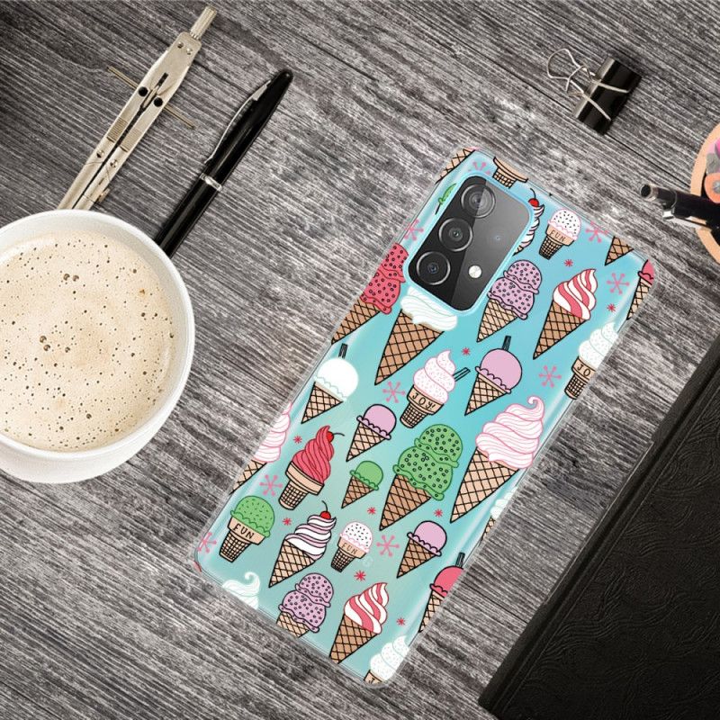 Etui Samsung Galaxy A32 5G Lody Śmietankowe Etui Ochronne