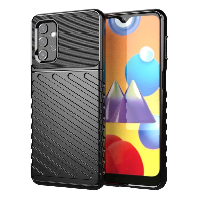 Etui Samsung Galaxy A32 5G Zielony Czarny Seria Grzmotów