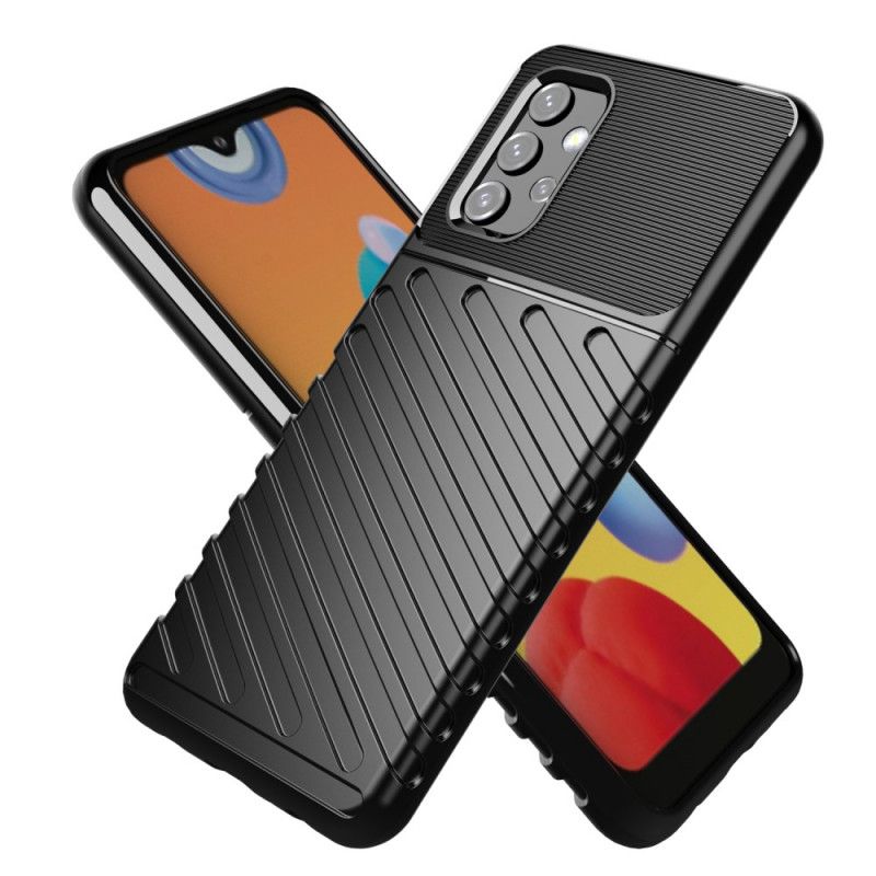 Etui Samsung Galaxy A32 5G Zielony Czarny Seria Grzmotów