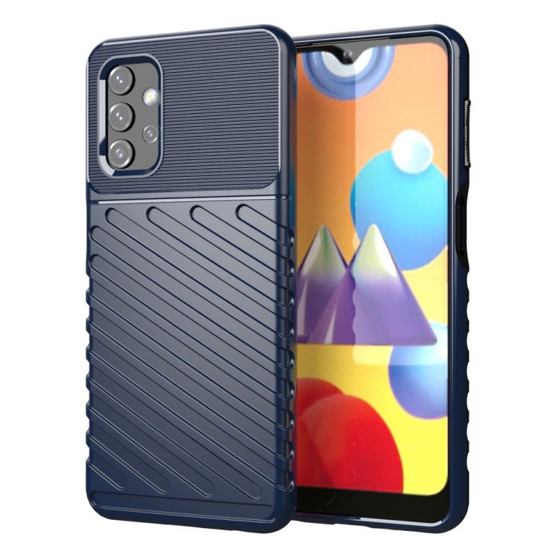 Etui Samsung Galaxy A32 5G Zielony Czarny Seria Grzmotów