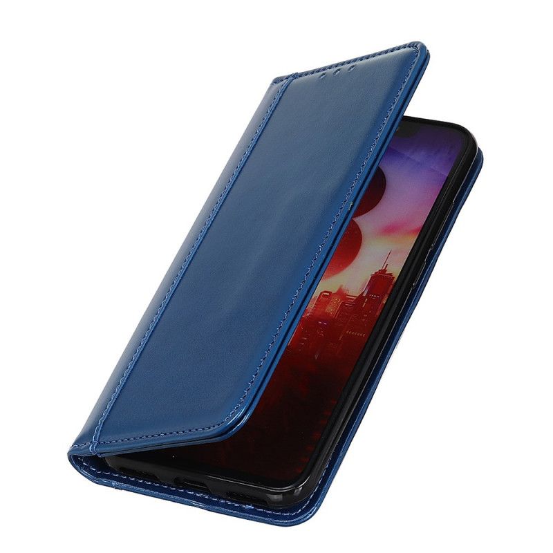 Flip Kotelot Samsung Galaxy A32 5G Czerwony Czarny Błyszcząca Dwoina Etui Ochronne