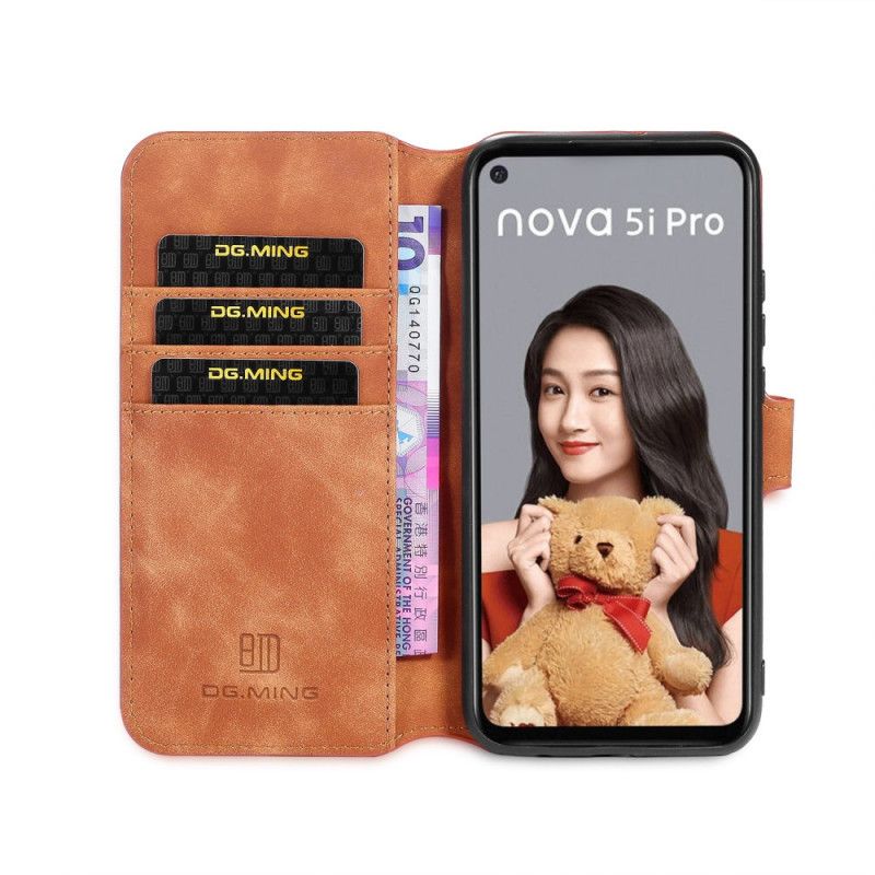 Etui Folio Huawei Mate 30 Lite Szary Czarny Retro Dg.Ming