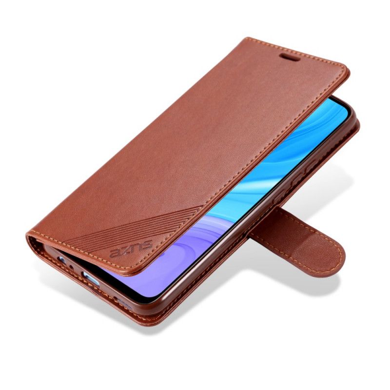 Etui Folio Honor 9X Brązowy Czarny Azns Imitacja Skóry Etui Ochronne