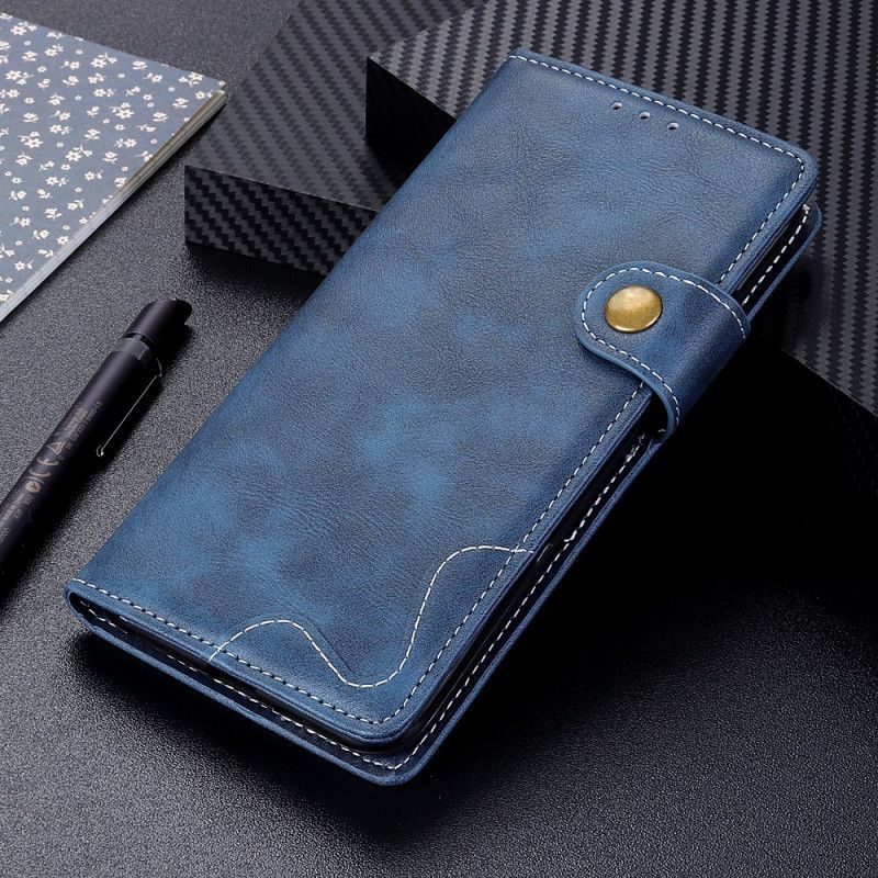 Etui Folio Honor 9X Czerwony Czarny Artystyczne Przyszywanie Guzików Etui Ochronne